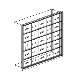 Cell Phone Lockers with Front Access Panel - Recessed Mounted