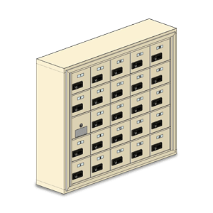 Cell Phone Lockers with Front Access Panel - Surface Mounted