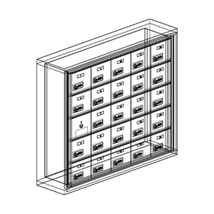 Cell Phone Lockers with Front Access Panel - Surface Mounted
