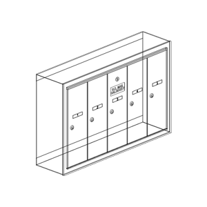 4B+ Vertical Mailboxes - Recessed or Surface Mounted