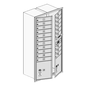 Recessed Mounted 4C Horizontal Mailboxes - Front Loading