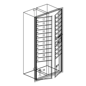 Recessed Mounted 4C Horizontal Mailboxes - Front Loading