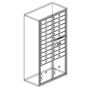 Surface Mounted 4C Horizontal Mailboxes - Front Loading