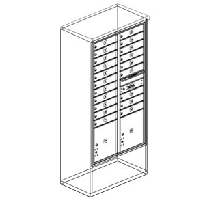 Free-Standing 4C Horizontal Mailboxes - Front Loading