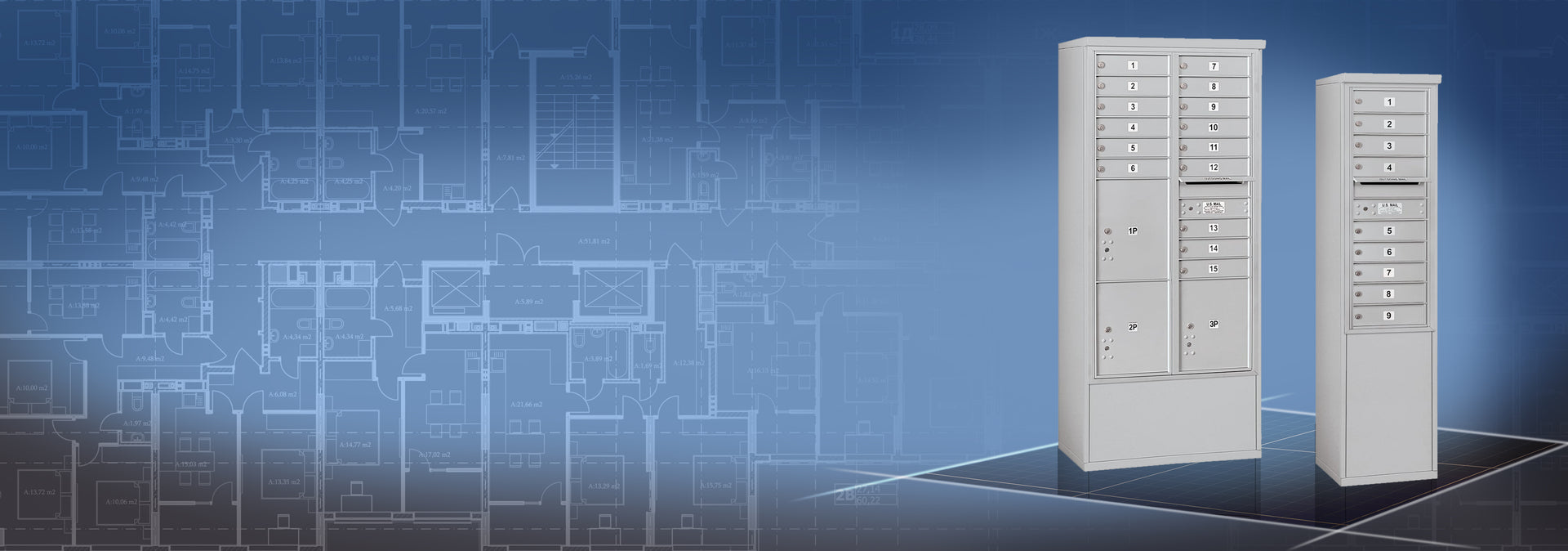 Free-Standing 4C Horizontal Mailboxes - Architectural Resources