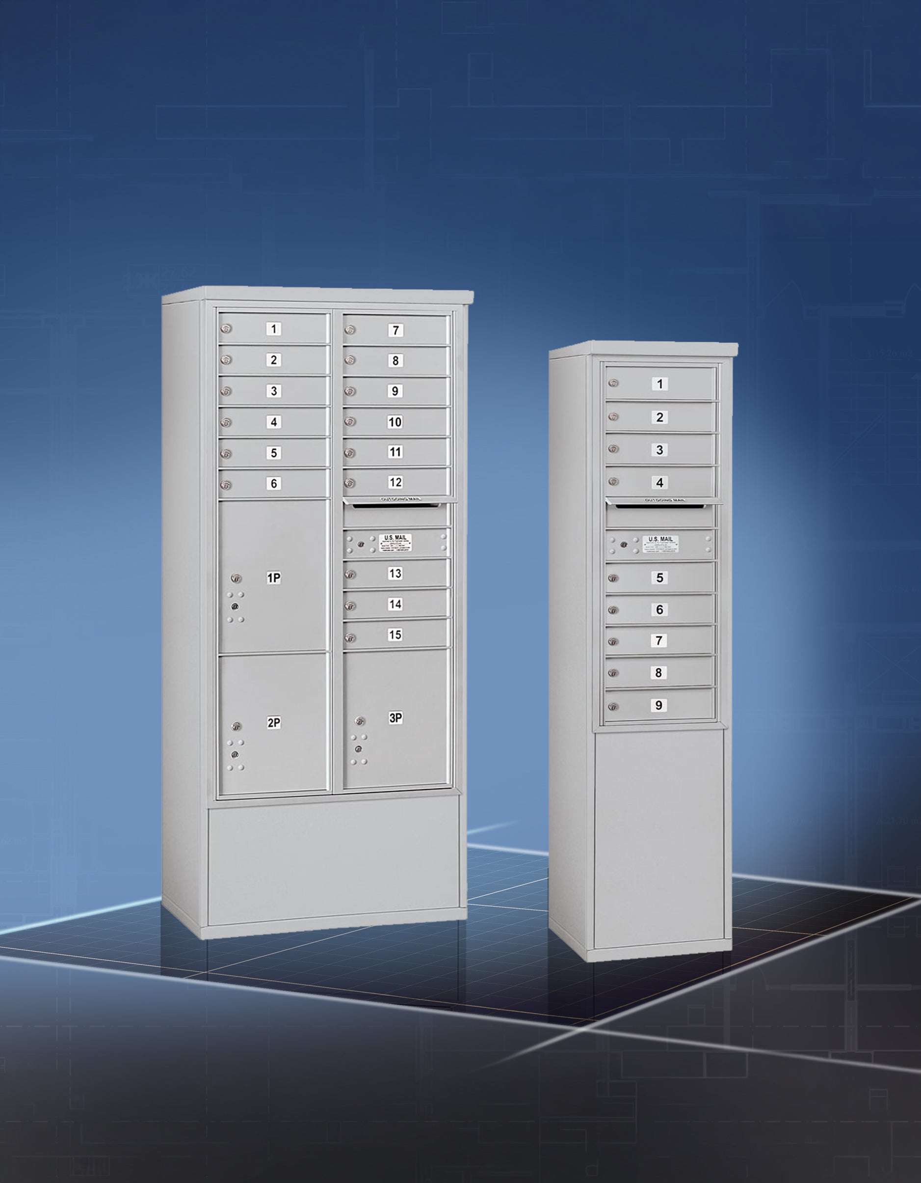 Free-Standing 4C Horizontal Mailboxes - Architectural Resources