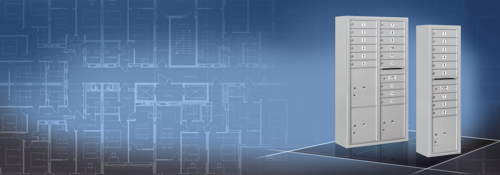 Surface Mounted 4C Horizontal Mailboxes - Architectural Resources