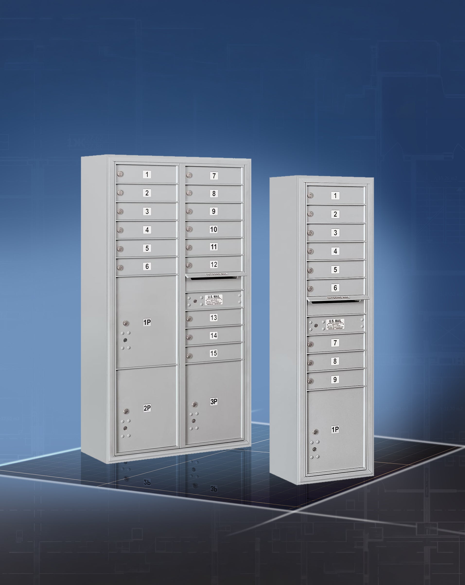 Surface Mounted 4C Horizontal Mailboxes - Architectural Resources