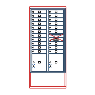 3900 Series Free-Standing 4C Horizontal Mailboxes