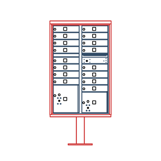 3300 Series Standard Cluster Mailboxes & Parcel Lockers