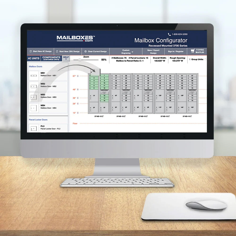 Mailbox Configurator - 4C Horizontal & Cluster Box Units